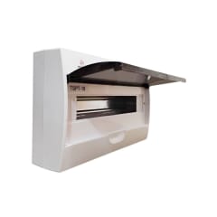 Tablero Plastico 18 Mod. Sobrep. Libre Halog. Tapa Humo