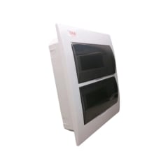 Tablero Plastico 24 Modulos Embutido Libre Halog. Tapa Humo