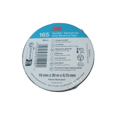 Huincha Aisladora 3M Negra 19mmx20mtx0.15mm