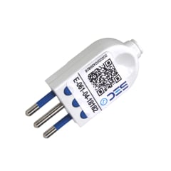 Enchufe Macho Volante Convertible 2P+T 10A 250V Dom. Blanco - Scame