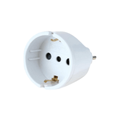Enchufe Adaptador Schuko 10A Blanco