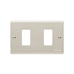 Placa Tapa Aluminio 2 Modulos Magic 503/2 - Bticino