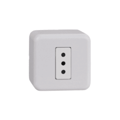 Enchufe Simple Sobrepuesto 2P+T 10A - Schneider