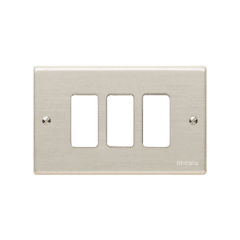 Placa Tapa Aluminio 3 Modulos Magic 503/3 - Bticino