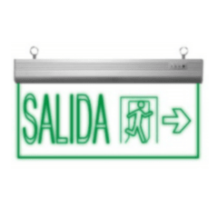 Señalética de Emergencia Led 3W Salida Derecha Verde 220V
