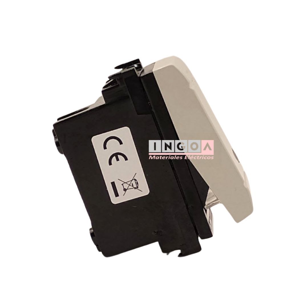 Modulo Interruptor 9/12 16A 250V Gris Evolution - Scame - Vista 2
