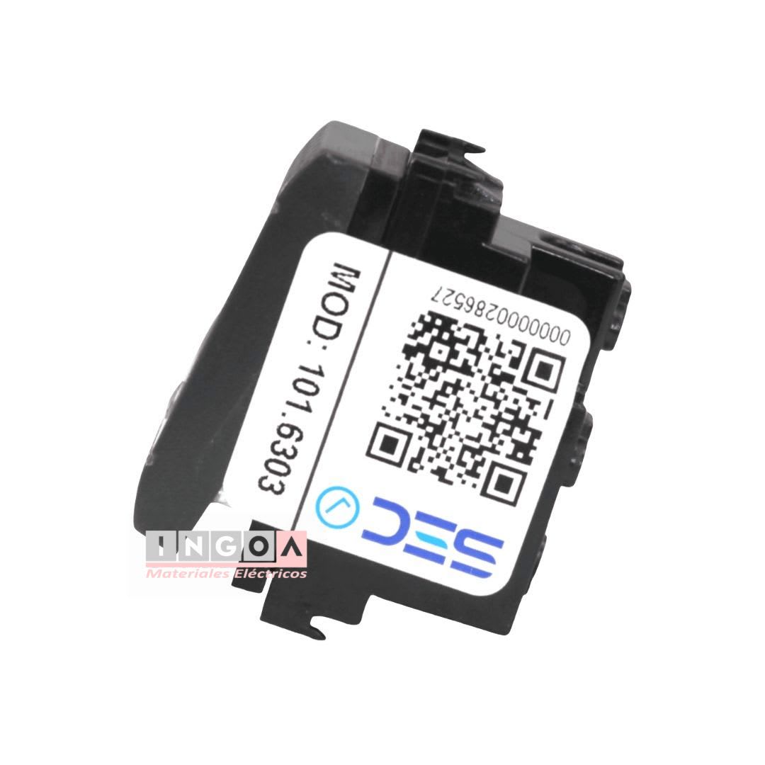 Modulo Interruptor 9/12 16A 250V Gris Oscuro Evolution Scame - Vista 3