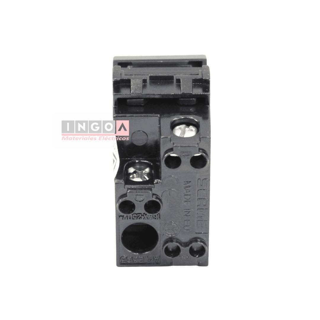 Modulo Interruptor 9/12 16A 250V Gris Oscuro Evolution Scame - Vista 4