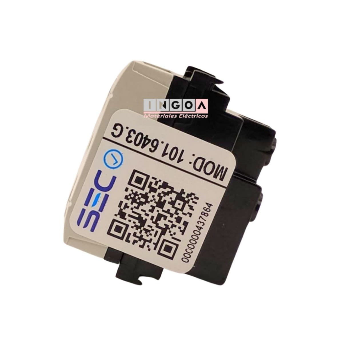 Modulo Enchufe 2P+T 10/16A Bipaso 220 -250V Gris Evolution - Scame - Vista 5
