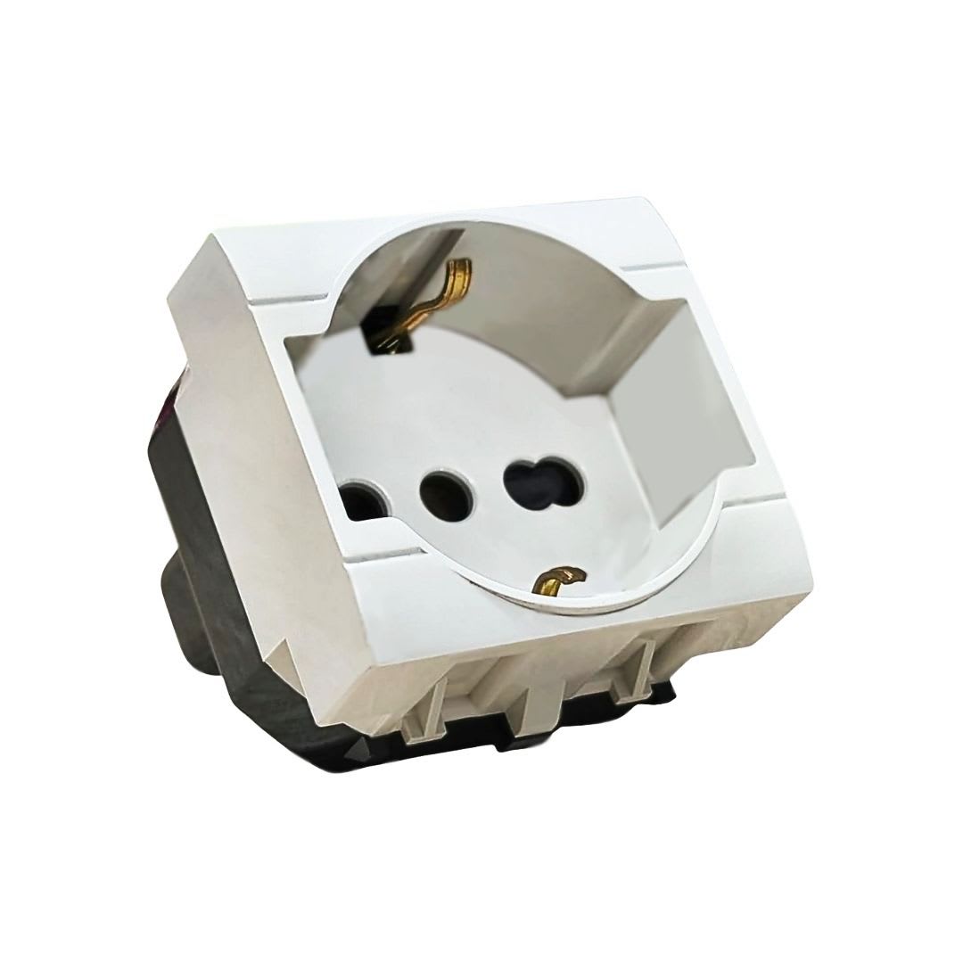 Modulo Schuko 2P+T 10/16A Bipaso 220-250V Gris Evolution - Scame - Imagen Principal