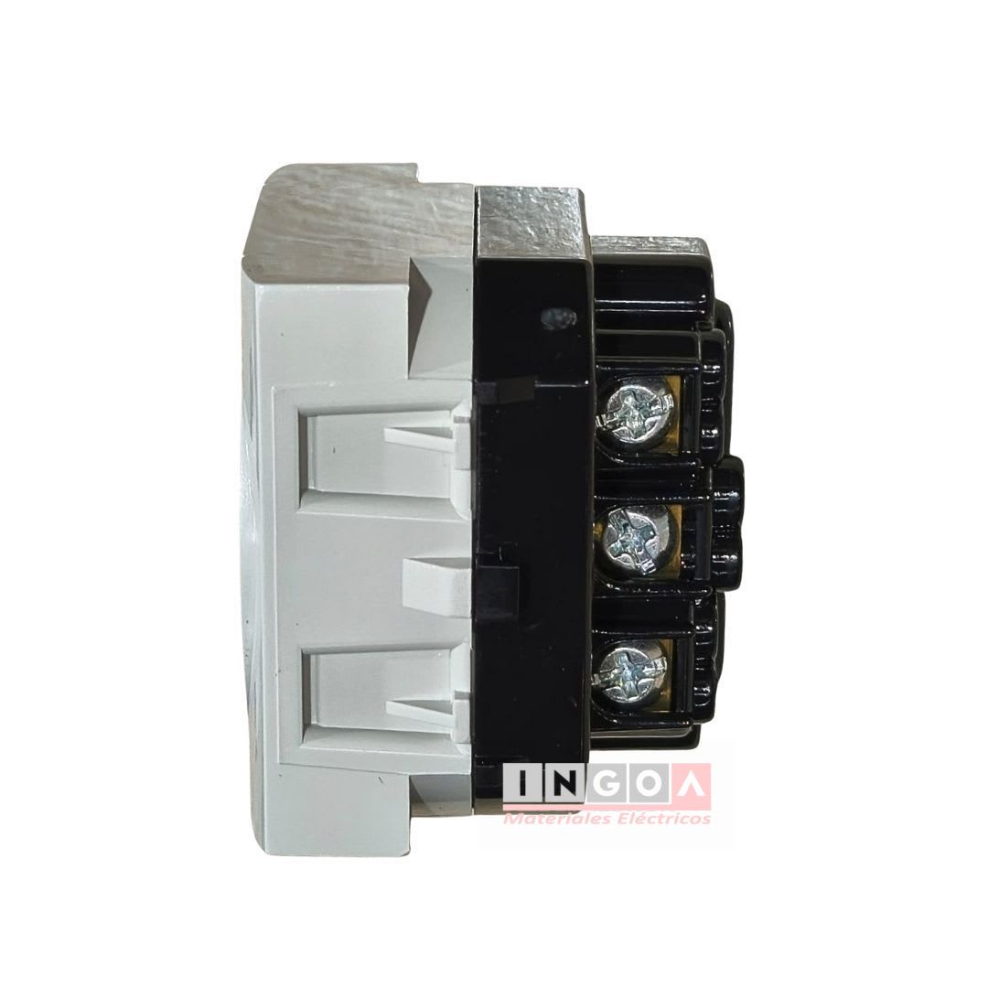 Modulo Schuko 2P+T 10/16A Bipaso 220-250V Gris Evolution - Scame - Vista 4