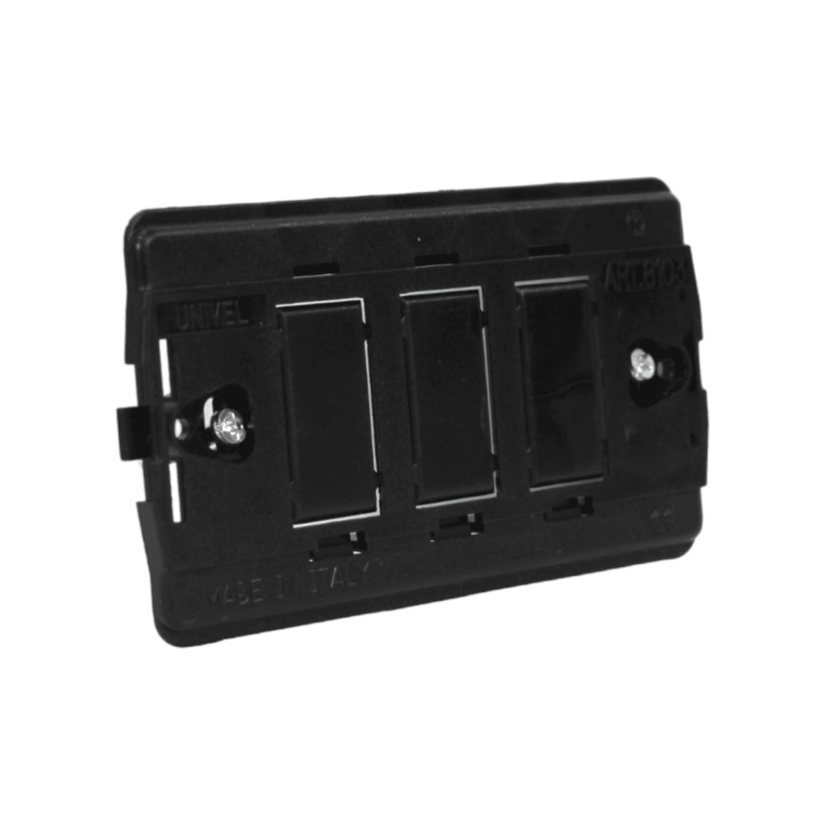 Soporte PVC 3 Modulos Serie Basic - Scame (Alternativo Magic) - Vista 3