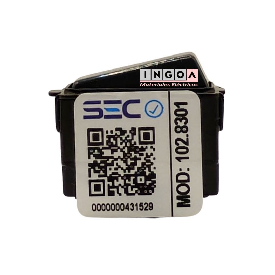 Modulo Interruptor 9/12 10A Negro - Scame (Alternativo Magic)10