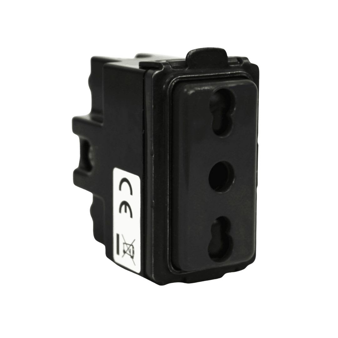 Modulo Enchufe 2P+T 10/16A Negro - Scame (Alternativo Magic) 3