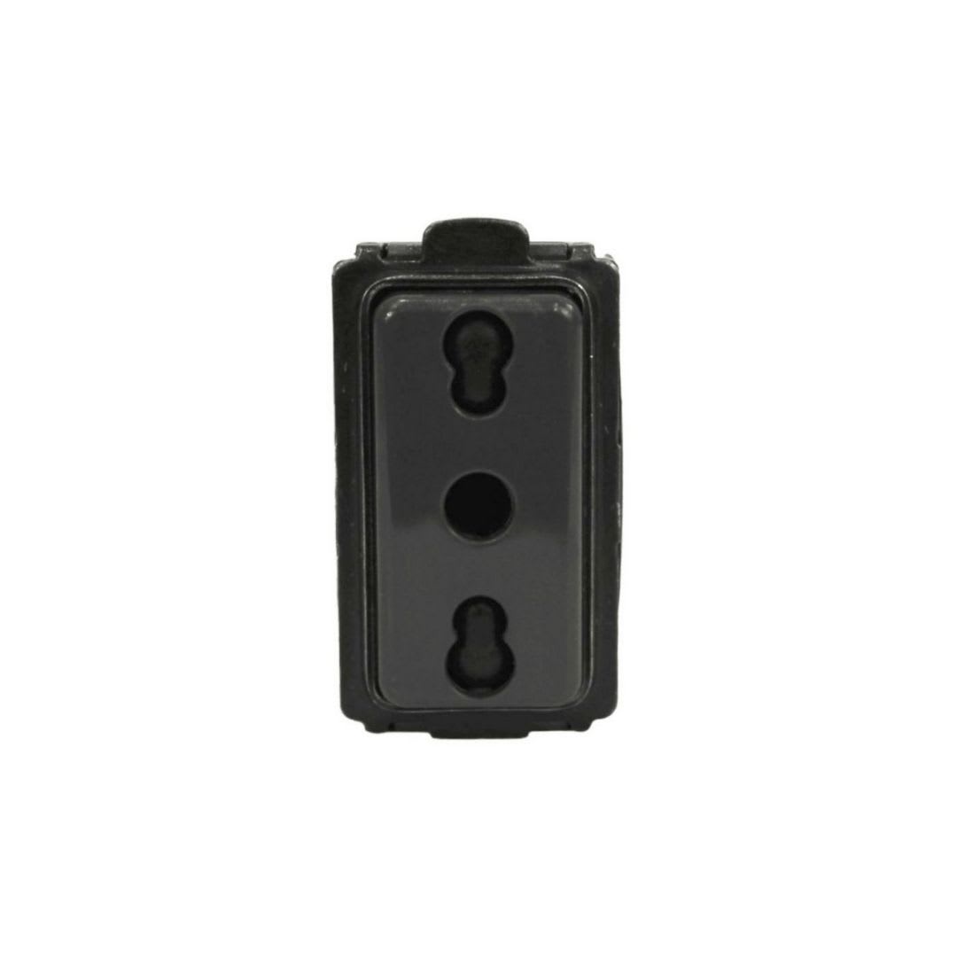 Modulo Enchufe 2P+T 10/16A Negro - Scame (Alternativo Magic) 0