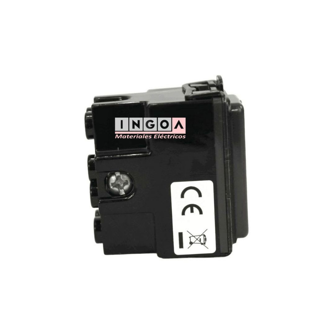 Modulo Enchufe 2P+T 10/16A Negro - Scame (Alternativo Magic)3