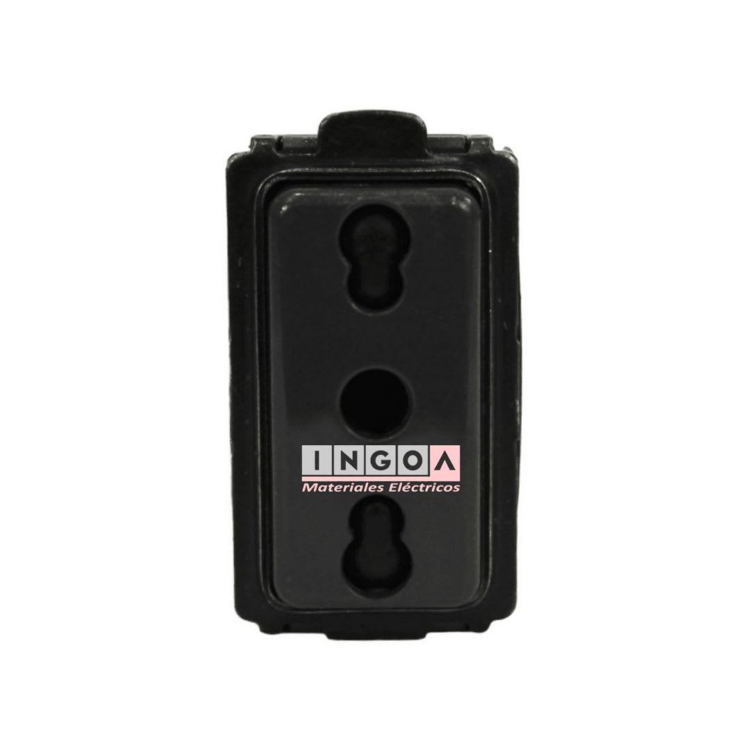 Modulo Enchufe 2P+T 10/16A Negro - Scame (Alternativo Magic)5