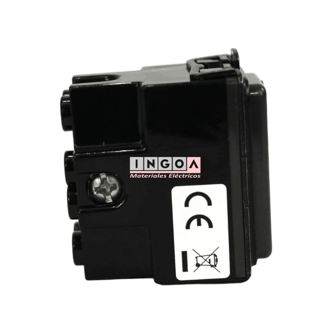 Modulo Enchufe 2P+T 10/16A Negro - Scame (Alternativo Magic)6