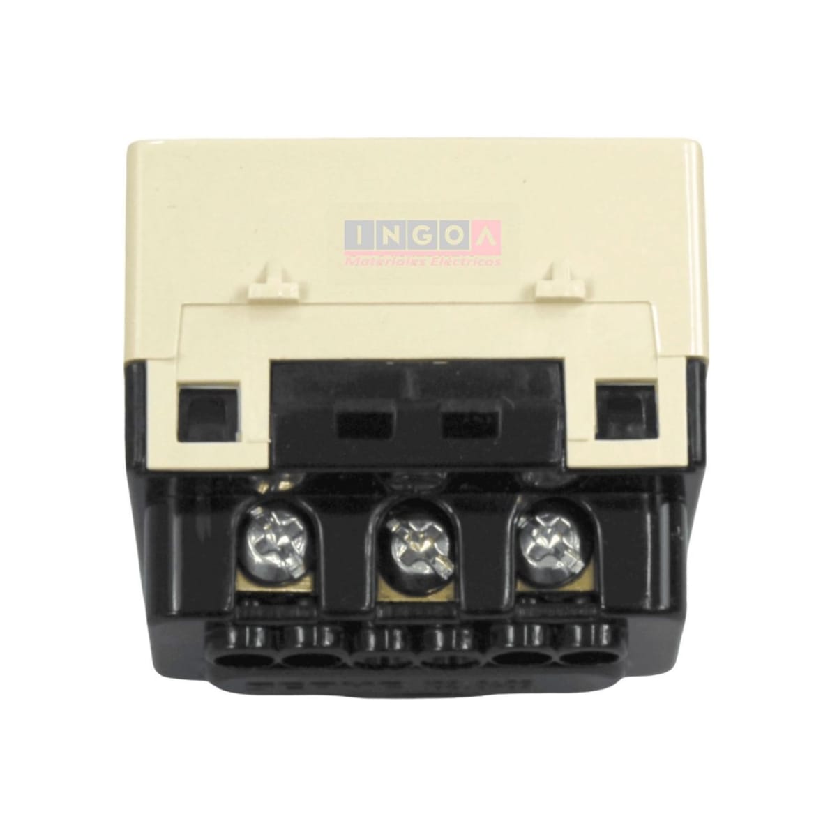 Modulo Schuko 2P+T 10/16A Bipaso 220-250V Marfil Basic - Scame - Vista 3