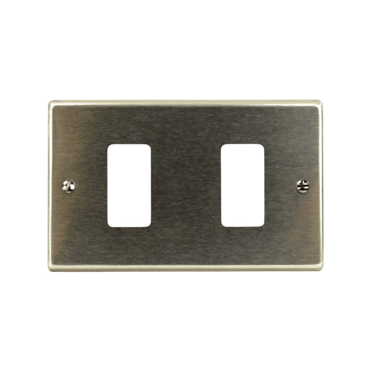 Placa Tapa Aluminio Anonizado 2 Módulos - Scame (Alternativo Magic) 0