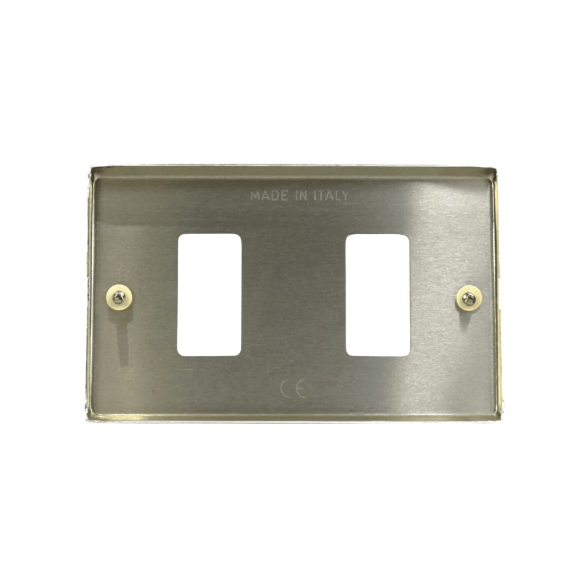 Placa Tapa Aluminio Anonizado 2 Módulos - Scame (Alternativo Magic)2