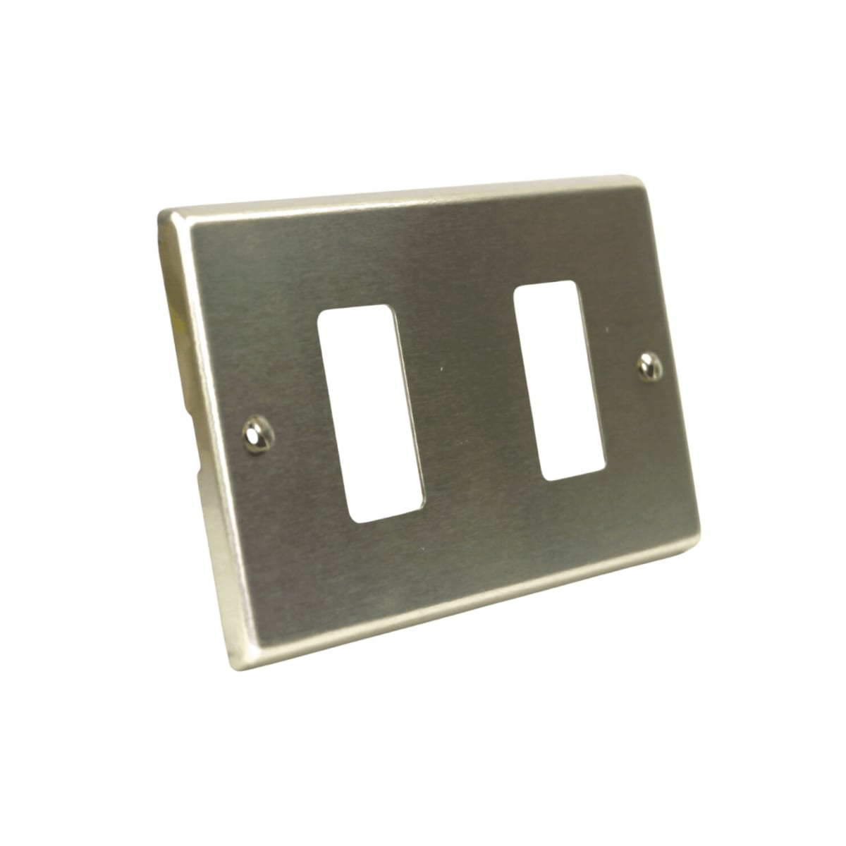 Placa Tapa Aluminio Anonizado 2 Módulos - Scame (Alternativo Magic) - Vista 3