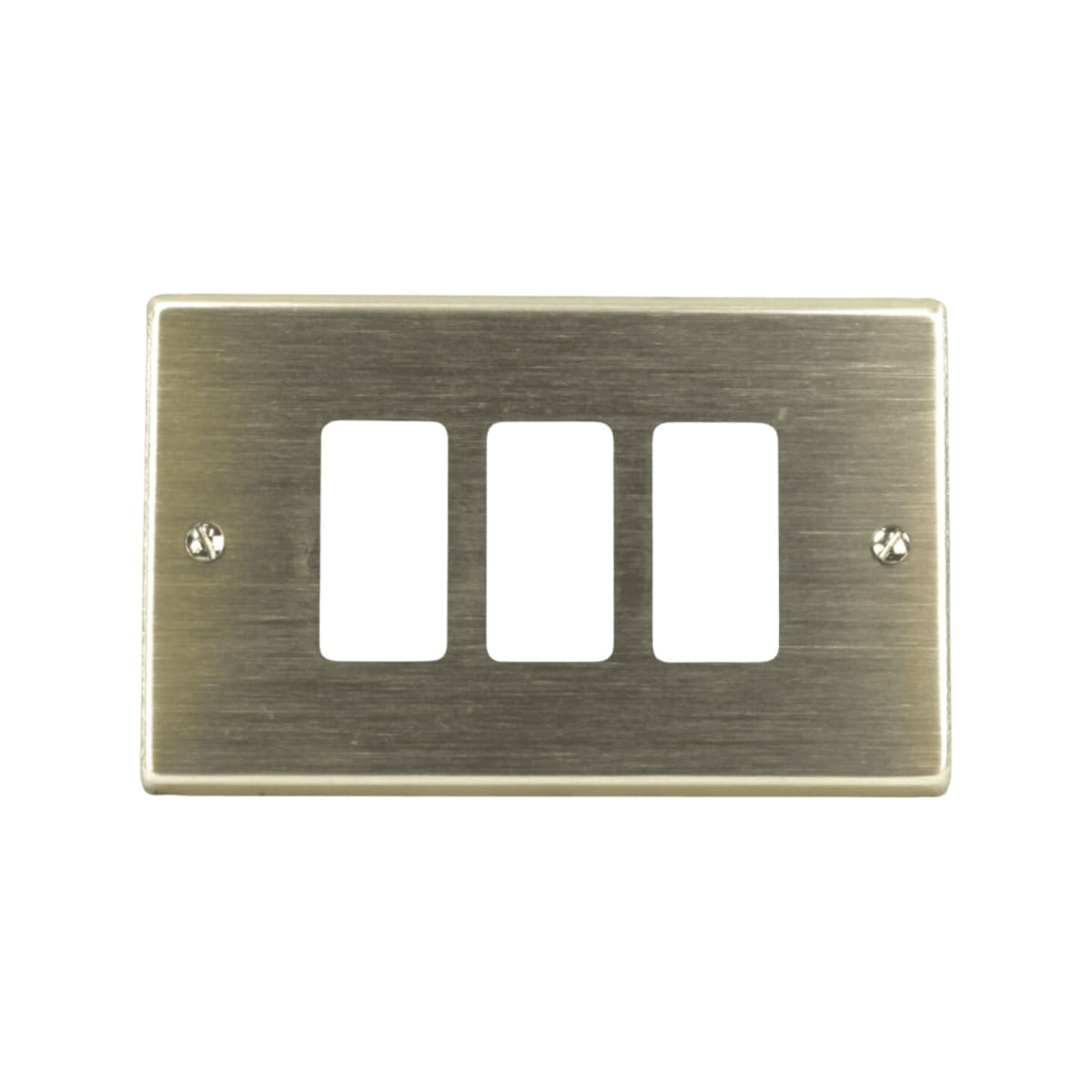 Placa Tapa Aluminio Anonizado 3 Módulos - Scame (Alternativo Magic) 0