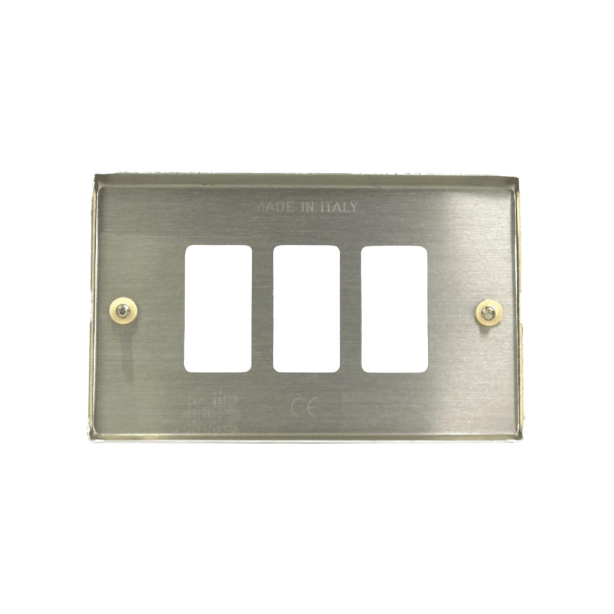 Placa Tapa Aluminio Anonizado 3 Módulos - Scame (Alternativo Magic) - Vista 2
