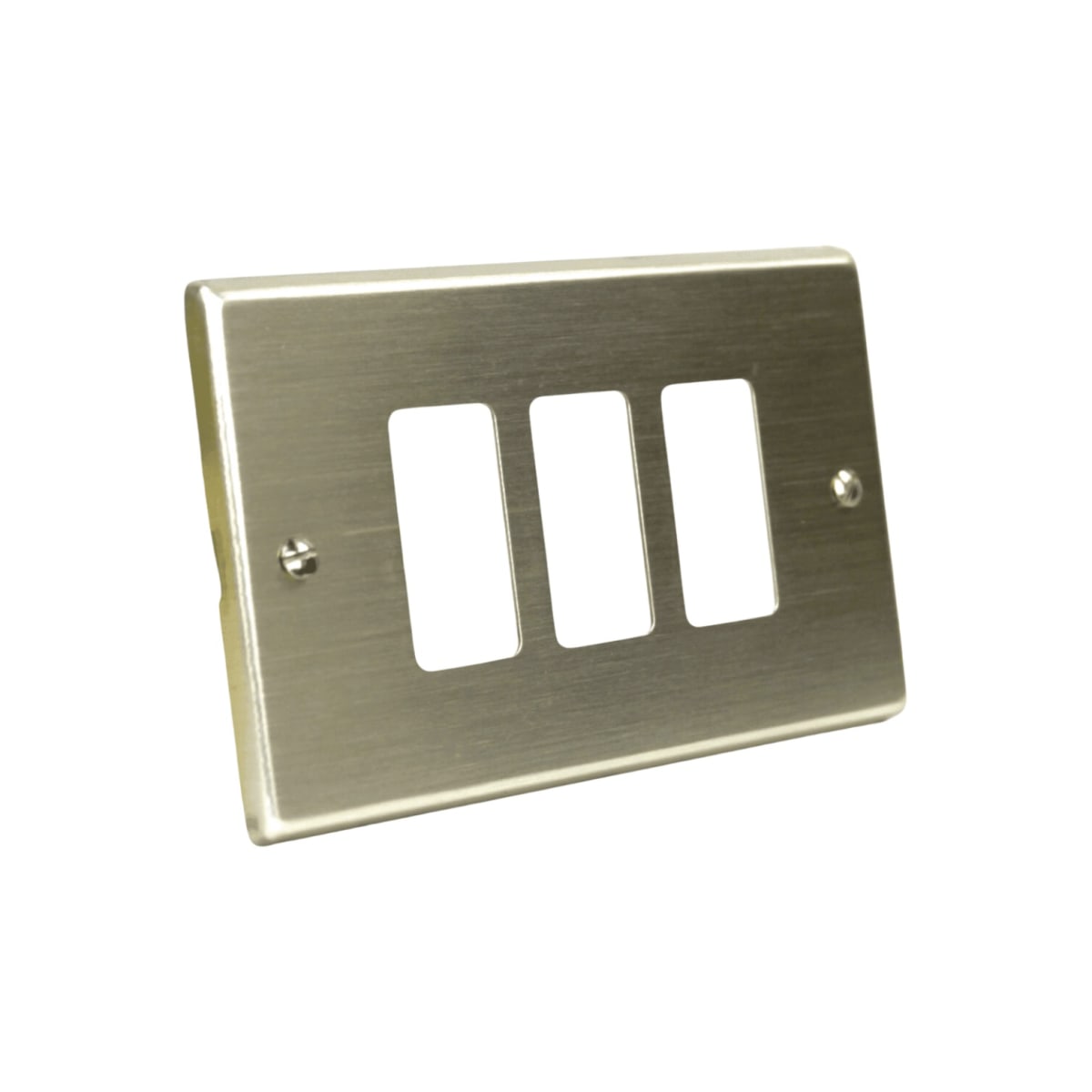 Placa Tapa Aluminio Anonizado 3 Módulos - Scame (Alternativo Magic)3