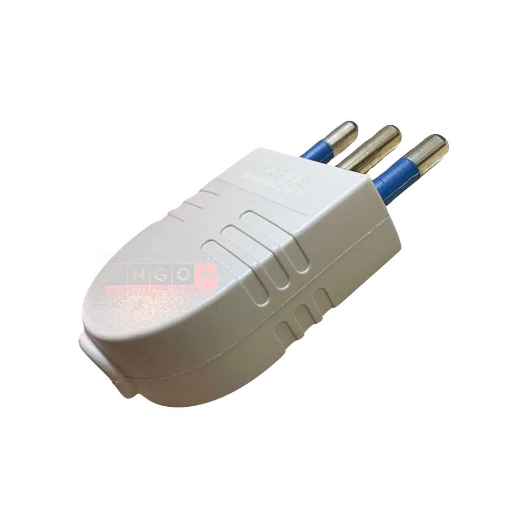 Enchufe Macho Volante 2P+T 16A 250V Dom. Blanco - Scame - Vista 4
