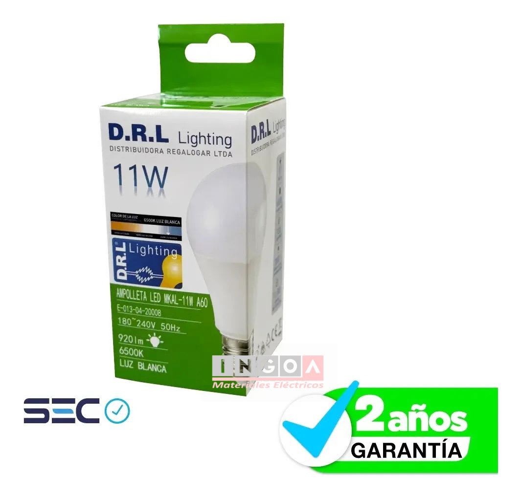 Ampolleta LED 11W E27 920LM 6500K - DRL4
