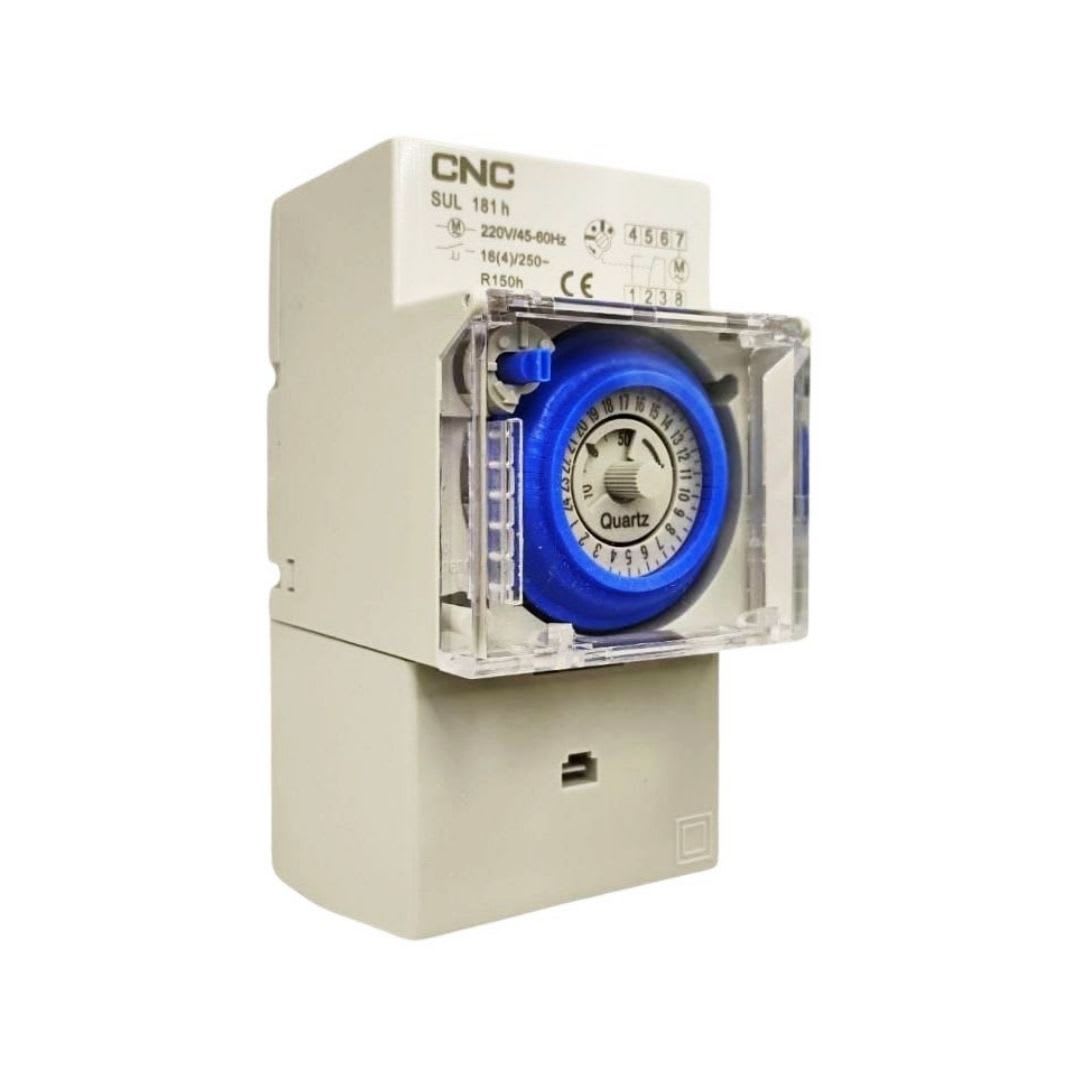 Timer Interruptor Analogico 16A 220V con Reserva de Func. de 150 Hrs - CNC 0