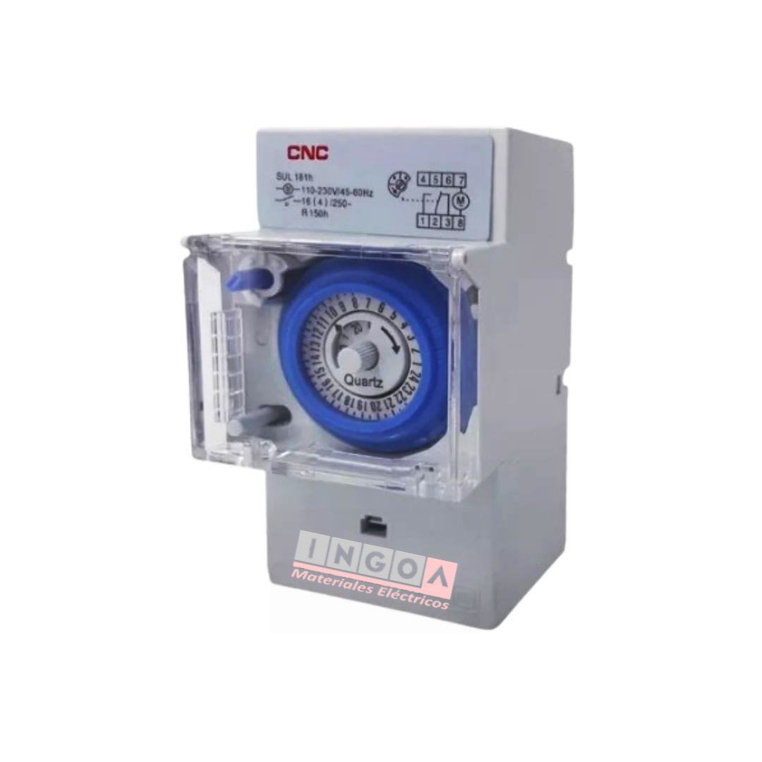 Timer Interruptor Analogico 16A 220V con Reserva de Func. de 150 Hrs - CNC2