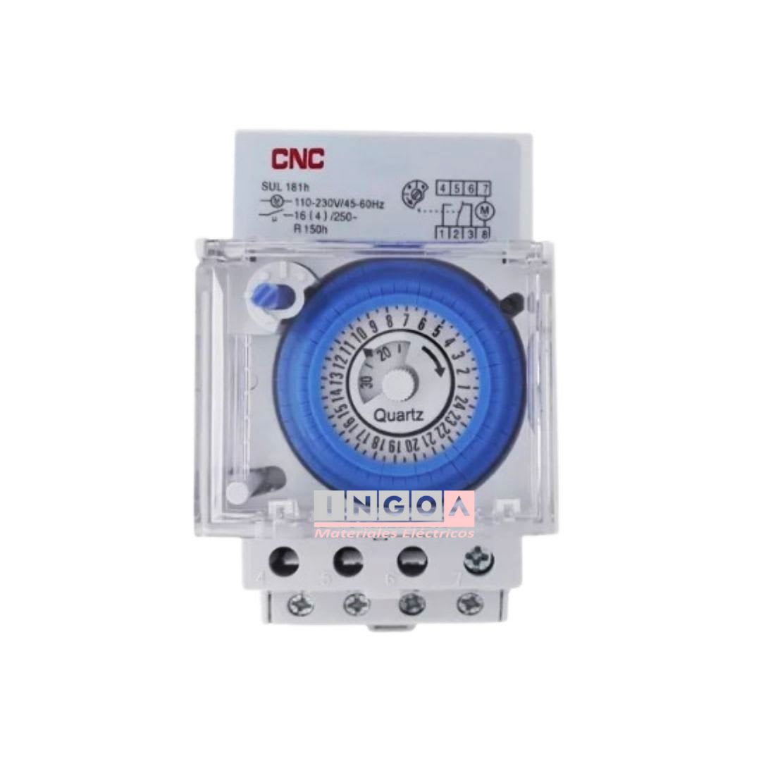 Timer Interruptor Analogico 16A 220V con Reserva de Func. de 150 Hrs - CNC3