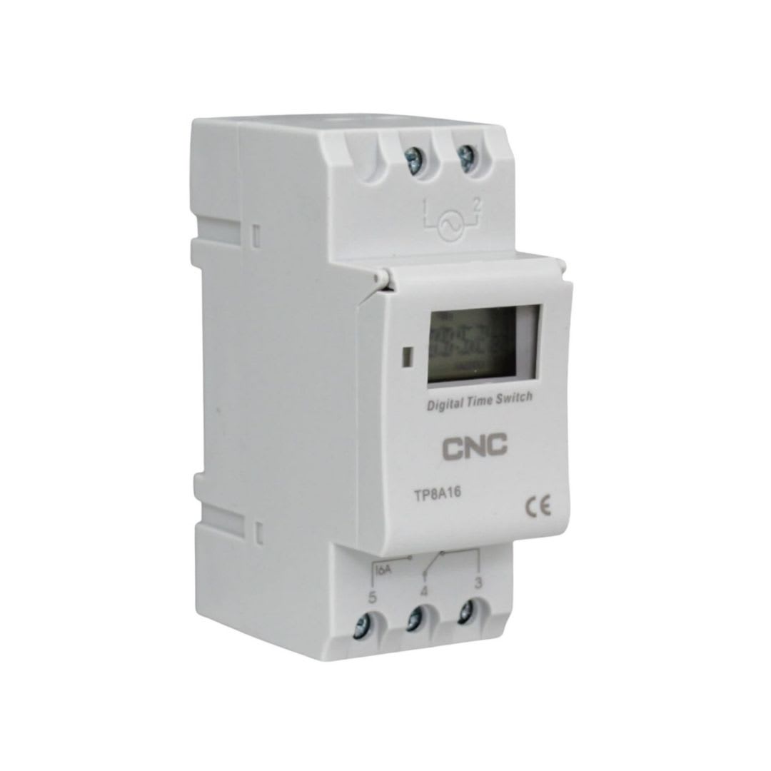 Timer Interruptor Digital 16A 220V con Reserva de Func. de 360 Hrs - CNC 0