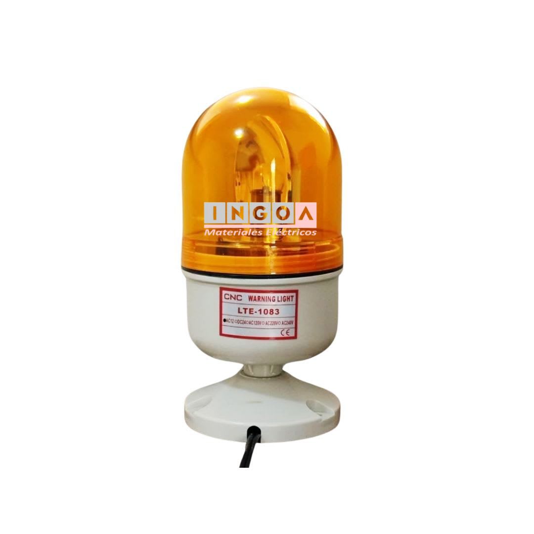 Baliza Amarilla Giratoria 12Vac LTE-1083 - CNC3