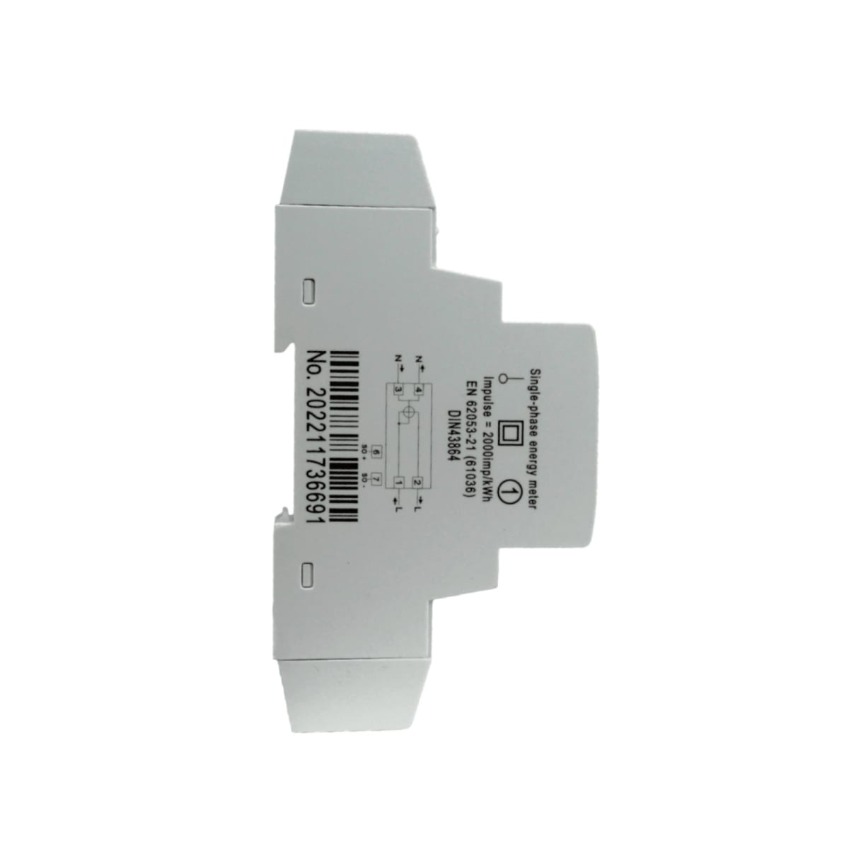 Remarcador Monofasico Digital a Riel Din 45A 1 puesto CNC4