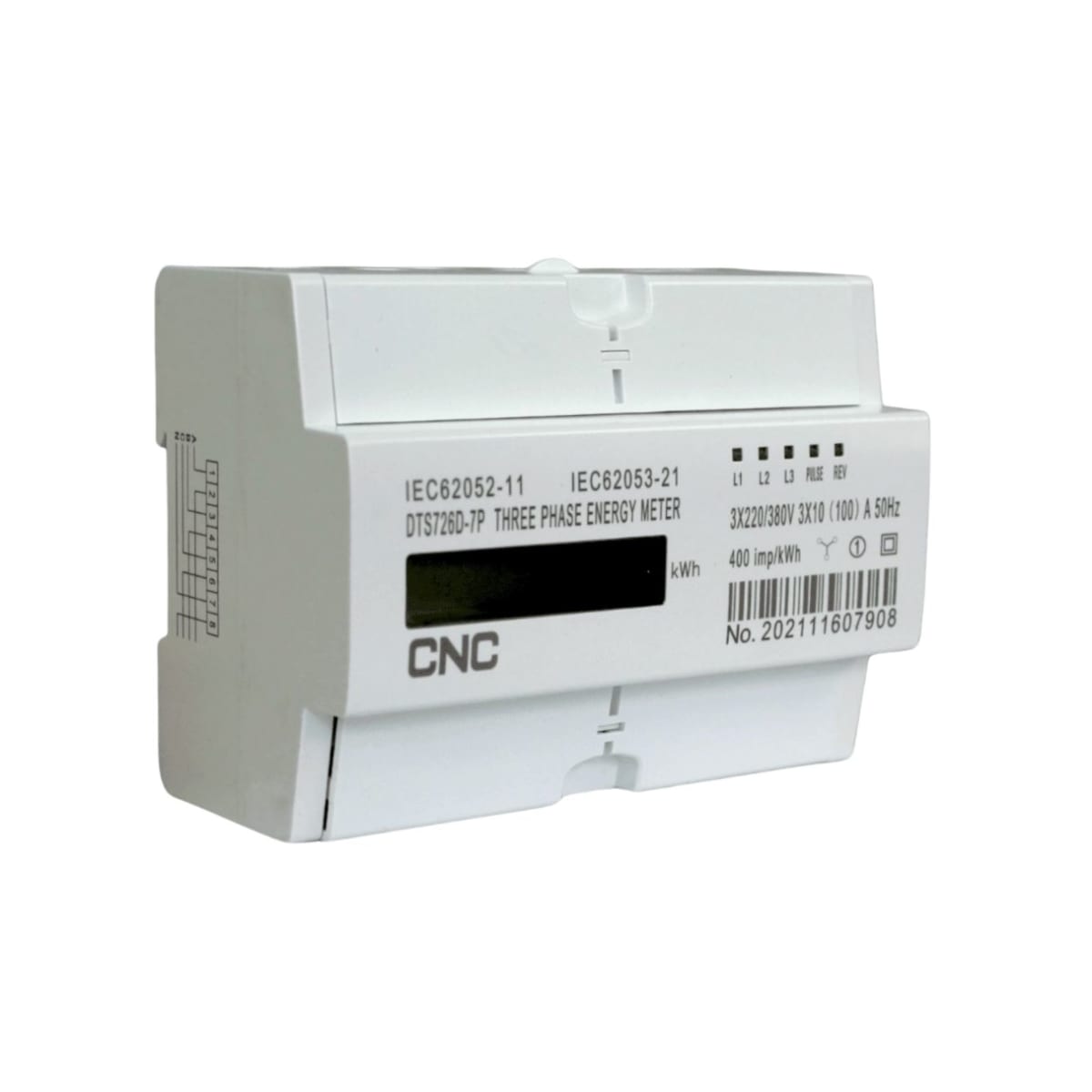 Remarcador Trifasico Digital a Riel Din 100A DTS726D-7P CNC 0