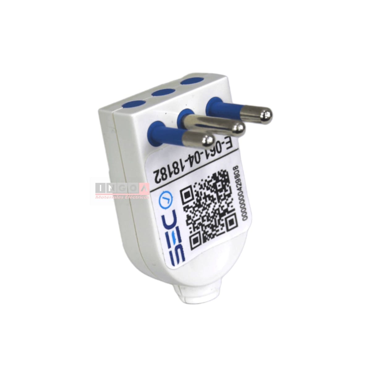 Enchufe Macho Volante Convertible 2P+T 10A 250V Dom. Blanco - Scame - Vista 7