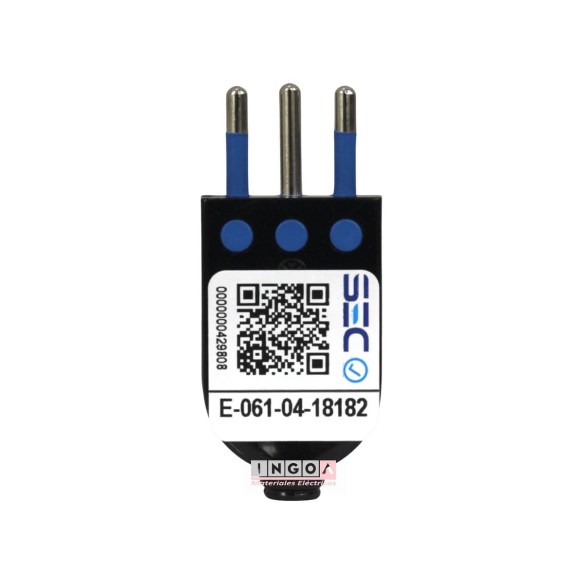 Enchufe Macho Volante Convertible 2P+T 10A 250V Dom. Negro - Scame - Vista 4