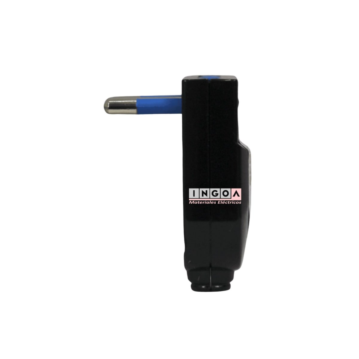 Enchufe Macho Volante Convertible 2P+T 10A 250V Dom. Negro - Scame - Vista 5