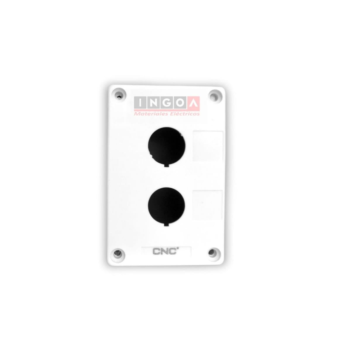 Caja PVC 2 Perforaciones 22mm Sobrepuesta IP40 Blanca - Vista 2