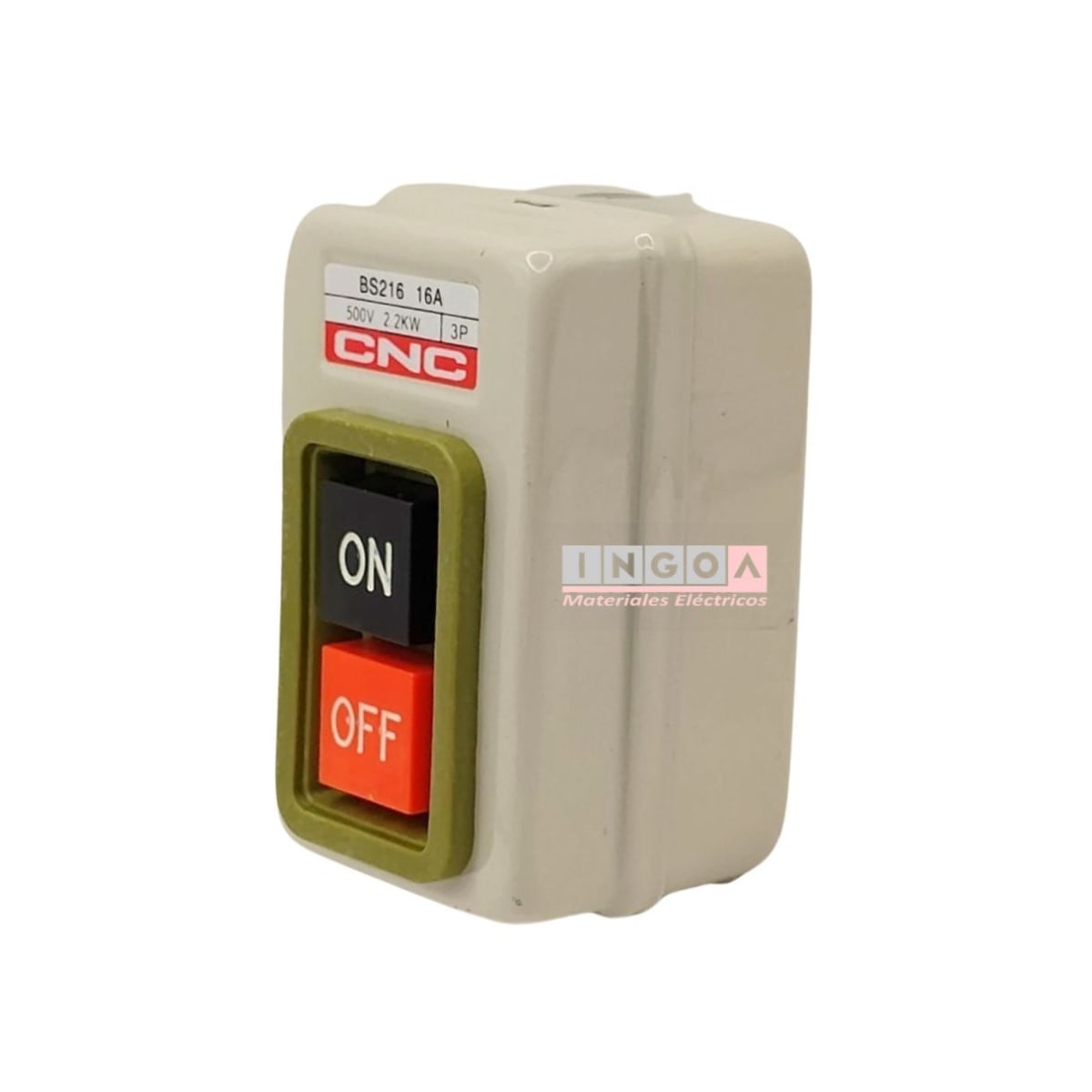 Botonera Sobrepuesta Metalica Partir/Parar con Reten 3P 2.2kW2