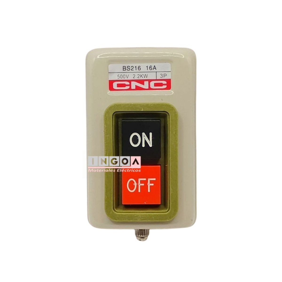Botonera Sobrepuesta Metalica Partir/Parar con Reten 3P 2.2kW3