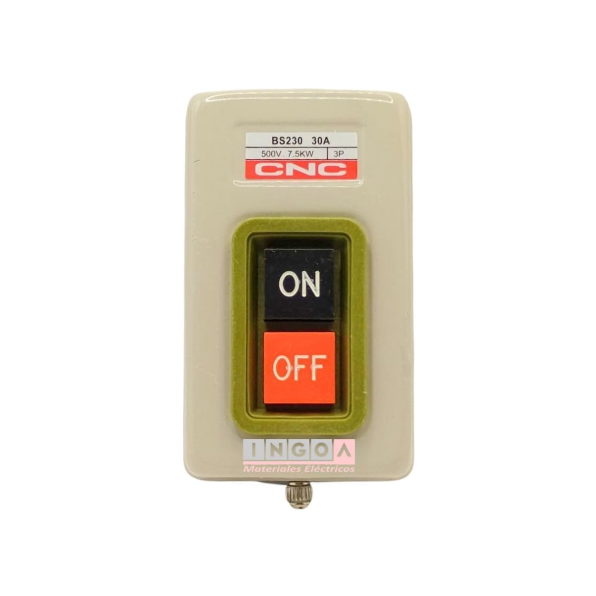 Botonera Sobrepuesta Metalica Partir/Parar con Reten 3P 7.5kW3