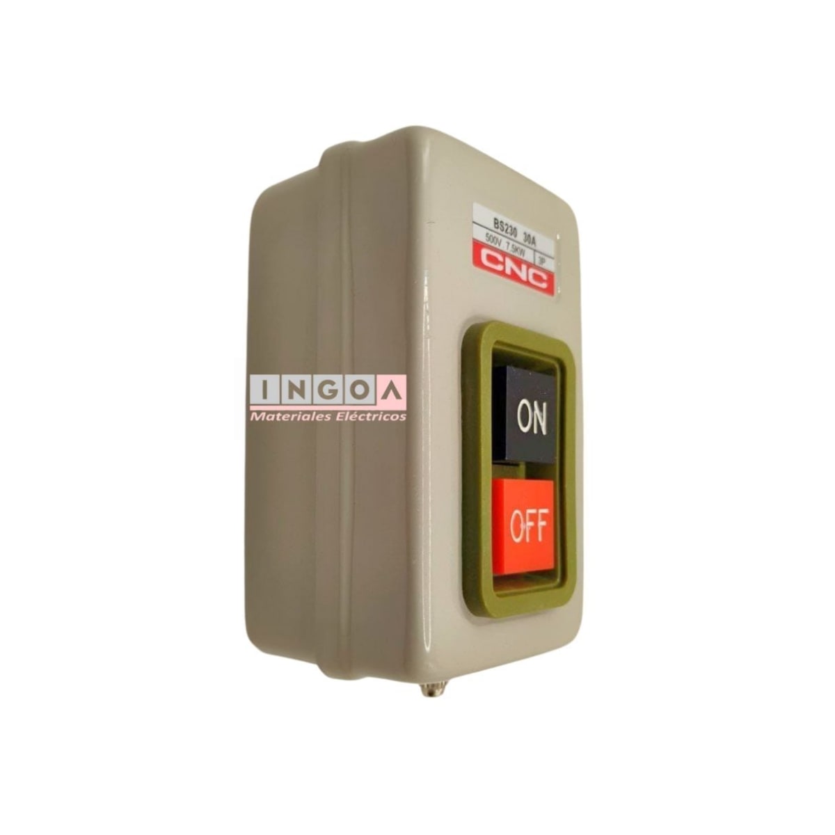 Botonera Sobrepuesta Metalica Partir/Parar con Reten 3P 7.5kW6