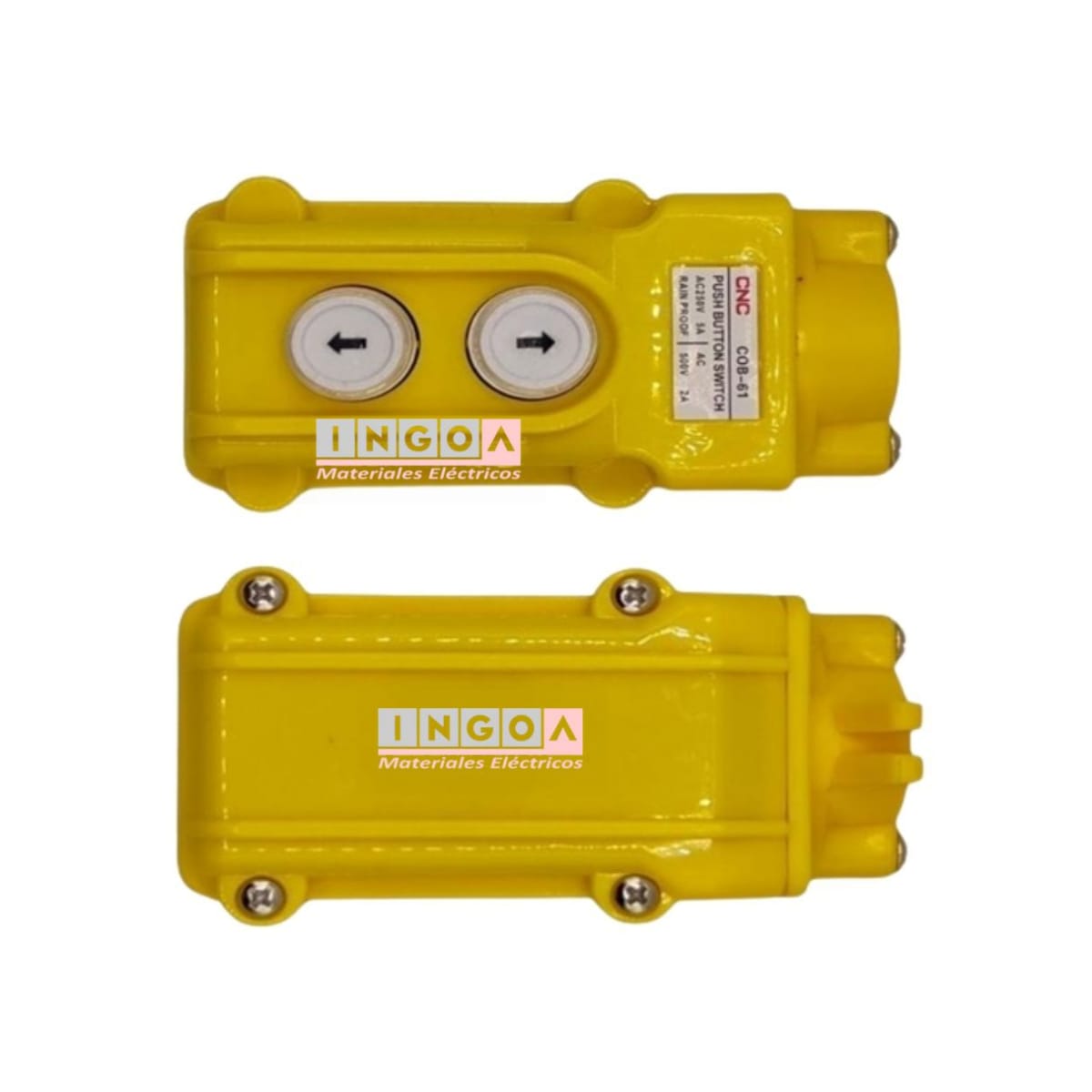 Botonera Colgante Puente Grua 2 Botones COB-61 - Vista 5
