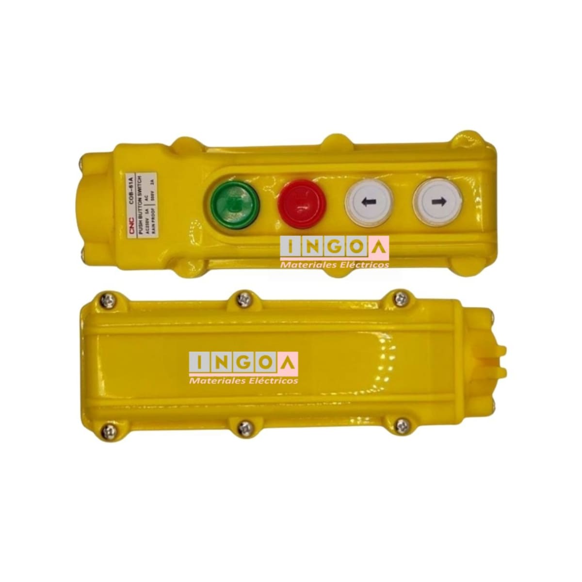 Botonera Colgante Puente Grua 4 Botones COB-61A4