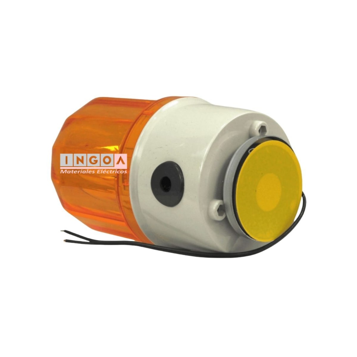 Baliza Amarilla Giratoria con Sirena e Imantada 220V LTD-1101J - CNC - Vista 4