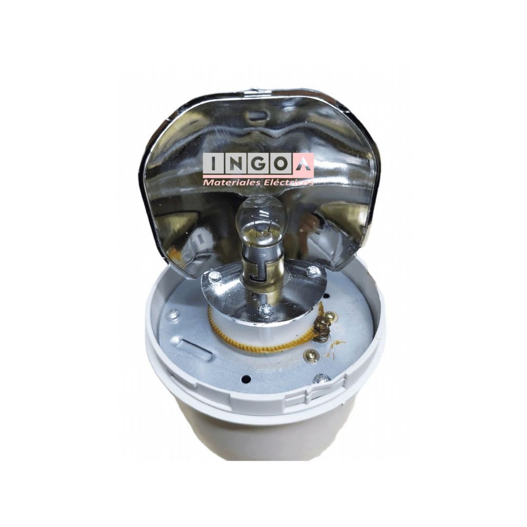 Baliza Roja Giratoria con Sirena e Imantada 12Vac LTD-1101J - CNC6